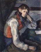 Paul Cezanne the boy in the red waistcoat Spain oil painting artist